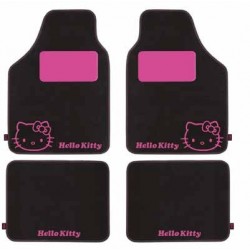 ALFOMBRAS MOQUETA HELLO KITTY NEGRA