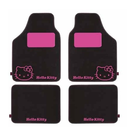 ALFOMBRAS MOQUETA HELLO KITTY NEGRA