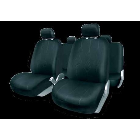 FUNDAS ASIENTO BARCELONA COSTURAS NEGRO