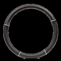 FUNDA VOLANTE INSERTO CROMO NEGRA