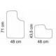 JUEGO ALFOMBRAS IDEAL PVC-NBR UNIVERSAL