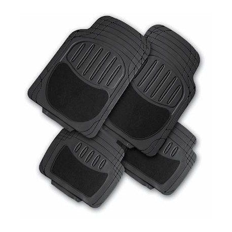 JUEGO ALFOMBRAS NEGRAS IDEAL PVC-NBR + CARPET UNIVERSAL