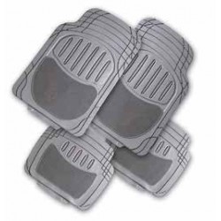 JUEGO ALFOMBRAS COLOR GRIS IDEAL PVC-NBR + CARPET UNIVERSAL
