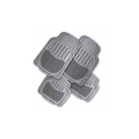 JUEGO ALFOMBRAS COLOR GRIS IDEAL PVC-NBR + CARPET UNIVERSAL